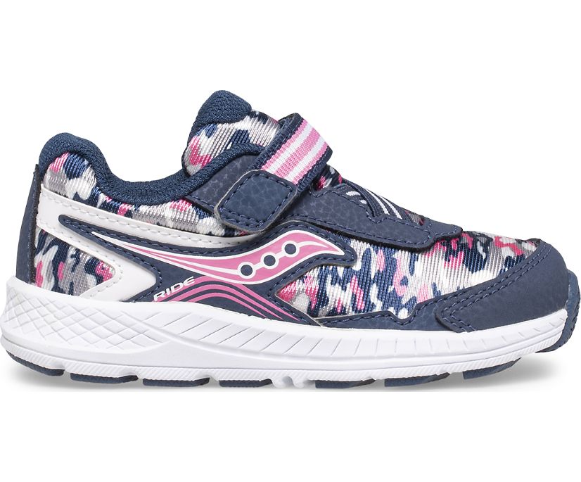 Tenis Saucony Ride 10 Jr. Niños Azul Marino Rosas Camuflados | México 751VRWD